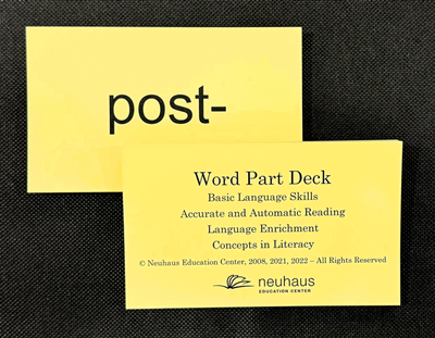 Word Part Deck