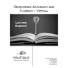 Developing Accuracy & Fluency - Virtual Lecture Handout