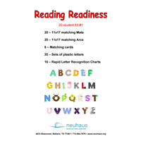 Reading Readiness Kit 1 - 20 Students - Unlaminated